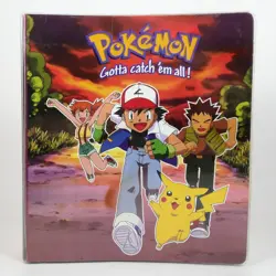 Vintage Pokemon 3 Ring Binder 1999 Nintendo Gotta Catch ‘Em All Ash Pikachu - Image 1