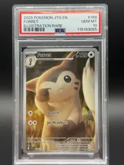 2025 Pokemon Journey Together Furret #168 PSA 10 Illustration Rare - Image 1