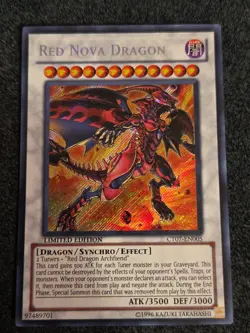 Red Nova Dragon CT07-EN005 Secret Rare Limited Edition Yugioh LP - Image 1