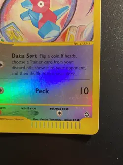 Pokemon Card- Porygon-Aquapolis-Reverse Holo-103b/165-Rare-ENG-Excellent - Image 5