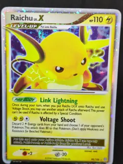 Pokemon Raichu LV.X Stormfront Holo NM W/Swirl 99/100 Diamond & Pearl 2008 - Image 2