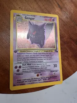 Wizards of the Coast Pokemon TCG Gengar 5/62 Fossil 1st Ed Holo Rare EN 80HP - Image 2
