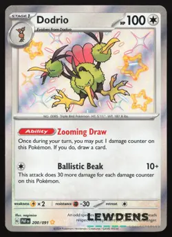 Dodrio - 200/091 - Shiny Rare - Paldean Fates - Pokemon Card - Image 1