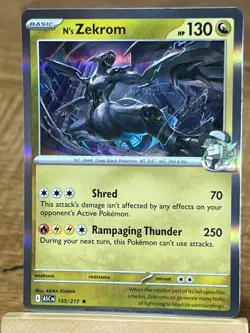 Pokemon TCG N's Zekrom 155/217 Ascended Heroes Holo Rare - Image 1