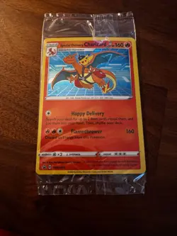 SEALED Pokemon Special Delivery Charizard SWSH075 Black Star Promo SWIRL - Image 1