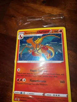 SEALED Pokemon Special Delivery Charizard SWSH075 Black Star Promo SWIRL - Image 3