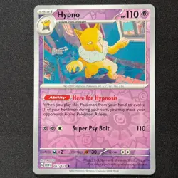 Hypno 92/165 Reverse Holo Uncommon SV: Pokemon 151 Pokemon TCG - Image 1