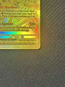 Mega Greninja EX 122/086 CRI Secret Rare Full Art Holo HP 350 ENG 2016 - Image 5