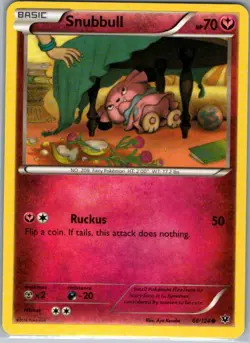 Snubbull 68/124 Non Holo XY - Fates Collide - Pokemon Card - NM - Image 1