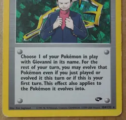 Giovanni 104/132 Rare Non-Holo Gym Challenge Set Pokemon Trainer Card MP - Image 3