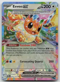 Eevee ex 075/131 Holo Double Rare Prismatic Evolutions Pokemon Near Mint - Image 1