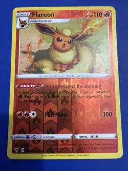 Pokemon Flareon Reverse Holo 26/185 Vivid Voltage NM - Image 1