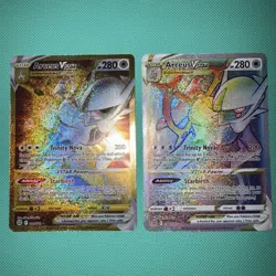 Arceus VSTAR (Secret Rare) 176/172 & 184 Lot Brilliant Stars Holo Rainbow/Gold - Image 1