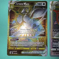 Arceus VSTAR (Secret Rare) 176/172 & 184 Lot Brilliant Stars Holo Rainbow/Gold - Image 3
