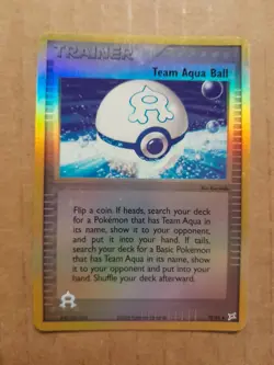 Pokemon Team Aqua Ball 75/95 Team Magma Team Aqua Reverse Holo See Pics - Image 1