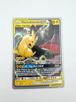 Pokemon TCG Pikachu & Zekrom GX Team Up Championship Card NM - Image 1