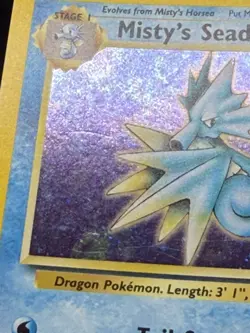 LP Misty's Seadra PRERELEASE Gym Heroes - Holo Rare 9/132 WOTC Card Pokemon - Image 2