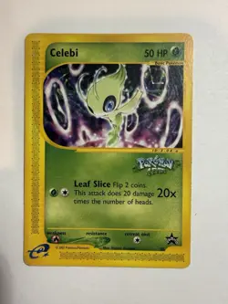 Celebi 4ever Black Star Promo WOTC Pokemon Card #50 LP - Image 1