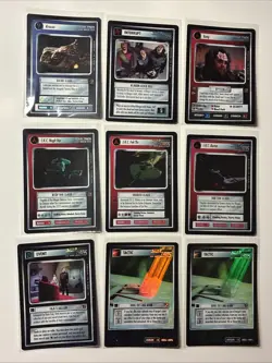 Star Trek CCG 1e - 9 Card FOIL Lot - Kang Kraxon Bortas Fajo’s Gallery- M/NM - Image 1