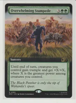 Overwhelming Stampede - Extended Art Rare MtG Card MSC 385 - Image 1