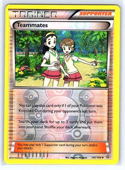 Teammates [Reverse Holo] 141/160 Primal Clash LP Pokemon Card - Image 1
