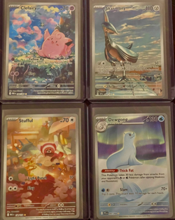 Clefairy Skarmory Stufful Dewgong Illustration Rare Lot of 4 Pokemon Cards - Image 1