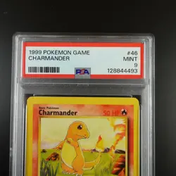 PSA 9 Charmander 46/102 Pokemon Base Set 1999 Non Holo Graded Card - Image 2