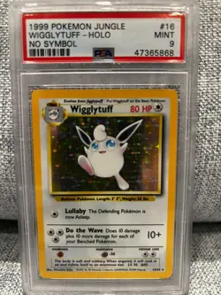 Pokemon Wigglytuff Jungle Holo Rare Card PSA 9 No Symbol Error 16/64 - Image 1
