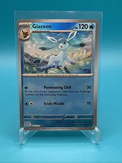 Pokemon TCG Glaceon Reverse Prismatic Pokeball Card Evolutions 025/131 - Image 1