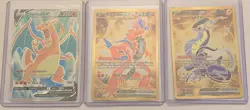 Lot 3 Pokemon Cards Charizard V, Koraidon Ex And Miraidon Ex - Image 1