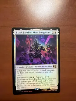 Black Panther, Most Dangerous (Foil) Rare MTG Marvel Super Heroes Commander - Image 1