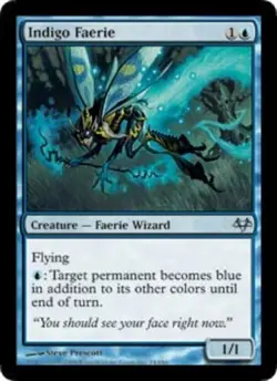 4x Indigo Faerie NM-Mint, English Eventide MTG Magic - Image 1