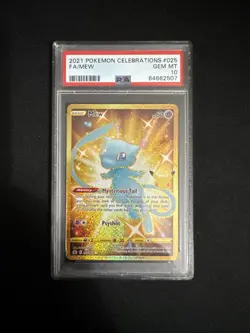 Pokemon Mew TCG Card PSA 10 025/025 25th Anniversary Celebrations Set - Image 1
