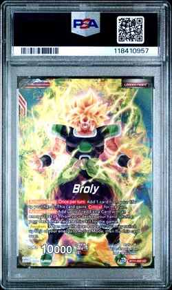 2020 DRAGON BALL SUPER CARD GAME SER 11 VERMILION BLOODLINE BROLY PSA 10 - Image 2
