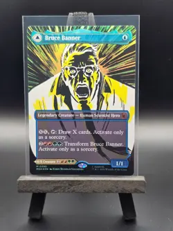 Borderless Foil Bruce Banner/Incredible Hulk Marvel Superheroes NM MTG - Image 1