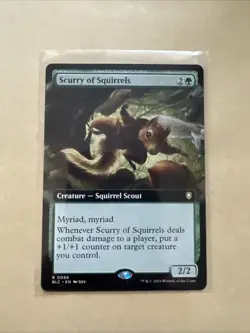 MTG Scurry of Squirrels BLC 0066 R NM Regular Extended Art - Image 1