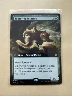 MTG Scurry of Squirrels BLC 0066 R NM Regular Extended Art - Image 2
