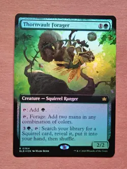 1x Thornvault Forager (Extended Art) FOIL **NEAR MINT** **UNPLAYED** MTG - Image 1