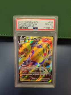 PSA 10 Regieleki VMAX 058/195 Pokemon Silver Tempest Card - Image 1