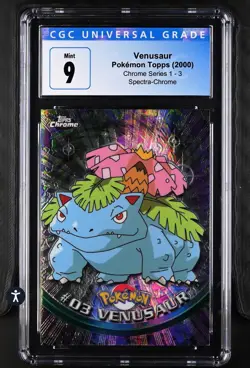 CGC9 2000 Topps Chrome Pokemon SPECTRA Venusaur Chrome Series Low Pop - Image 1