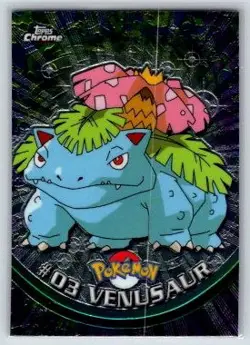 Venusaur Base Pokemon 2000 Topps Chrome 3 NM - Image 1