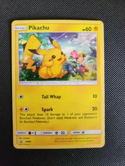 Pokemon Cards Pikachu SM86 Cosmo Holo Black Star Promo Near Mint - Image 3