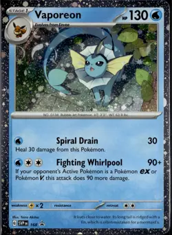 Vaporeon - (Cosmos Holo) Promo SV: Scarlet & Violet Promo Cards 168 NM - Image 1