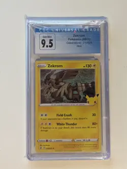 CGC 9.5 Zekrom 10/25 Celebrations Pokemon Card - Image 1