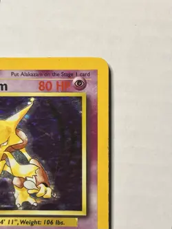 Alakazam Holo 1/102 Pokemon Base LP 1999 WOTC Vintage Rare Card SEE DESCRIPTION - Image 4