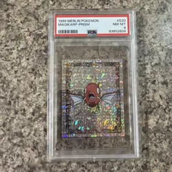 RARE Vintage 1999 Merlin Pokemon Magikarp Prism Card #S20 PSA 8 NM-MT - Image 1