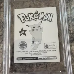 RARE Vintage 1999 Merlin Pokemon Magikarp Prism Card #S20 PSA 8 NM-MT - Image 4