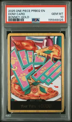 2025 One Piece The Best- Vol.2 Don!! Card Bonney-Gold PSA 10 - Image 1