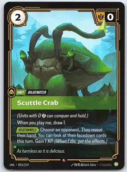 Scuttle Crab Foil Rare Unleashed 053/219 NM - Image 1