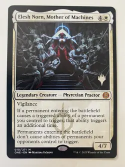 MTG Elesh Norn, Mother Of Machines (010) *Non-Foil* Promo PW Stamp NM Comb Ship - Image 1